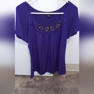 Pretty Purple Shirt size PXL by East. 5th Petite